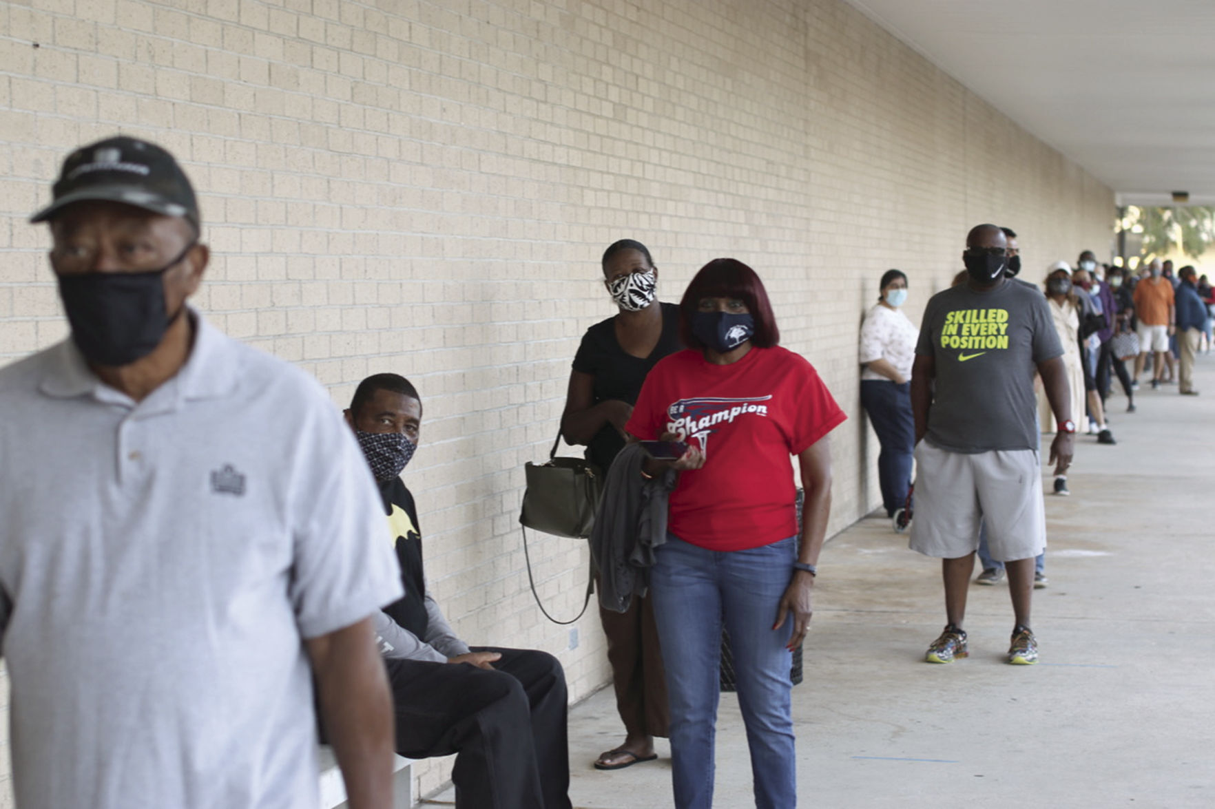 Long lines on first day